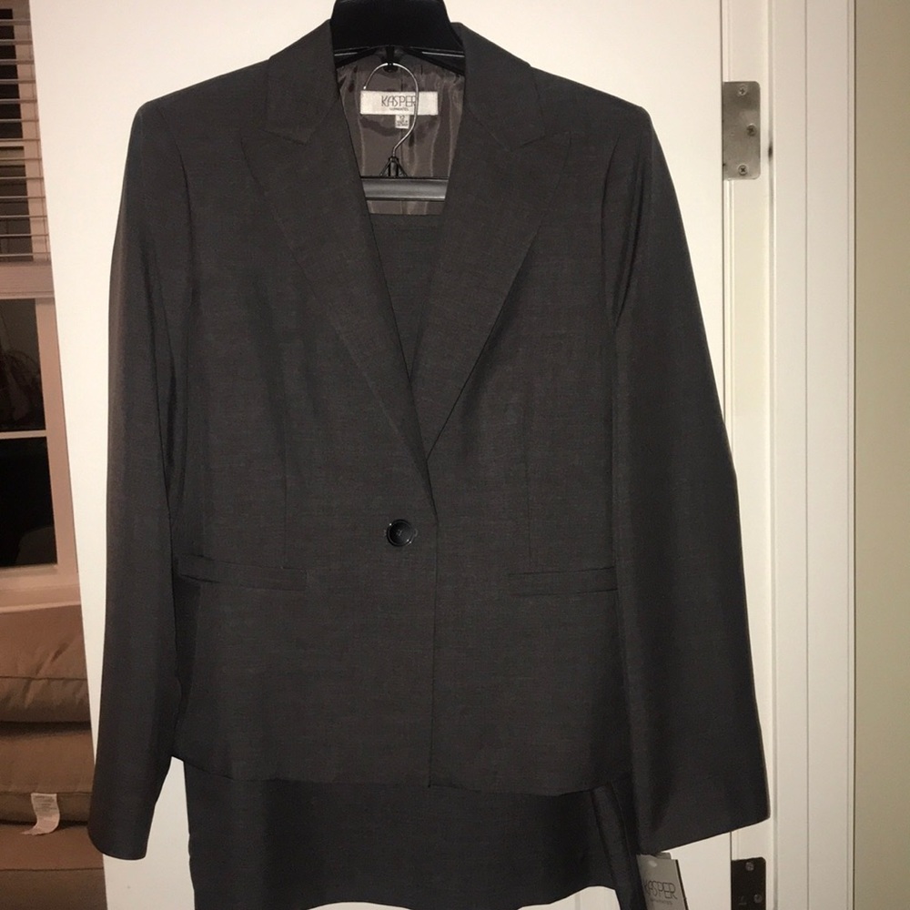 Classic Grey Skirt Suit